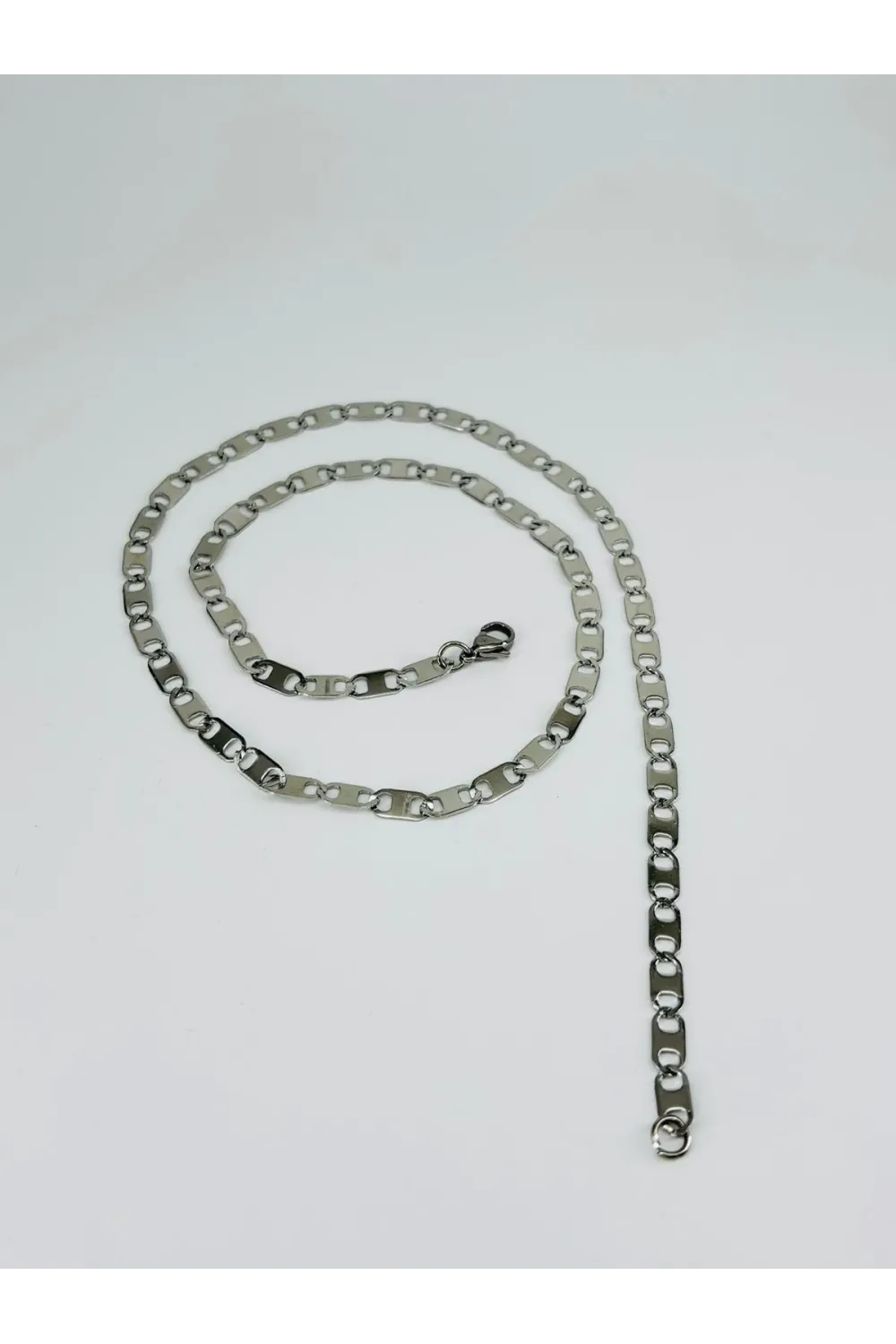Rodyum Çelik Erkek Kolye 60 Cm - Ekl0017