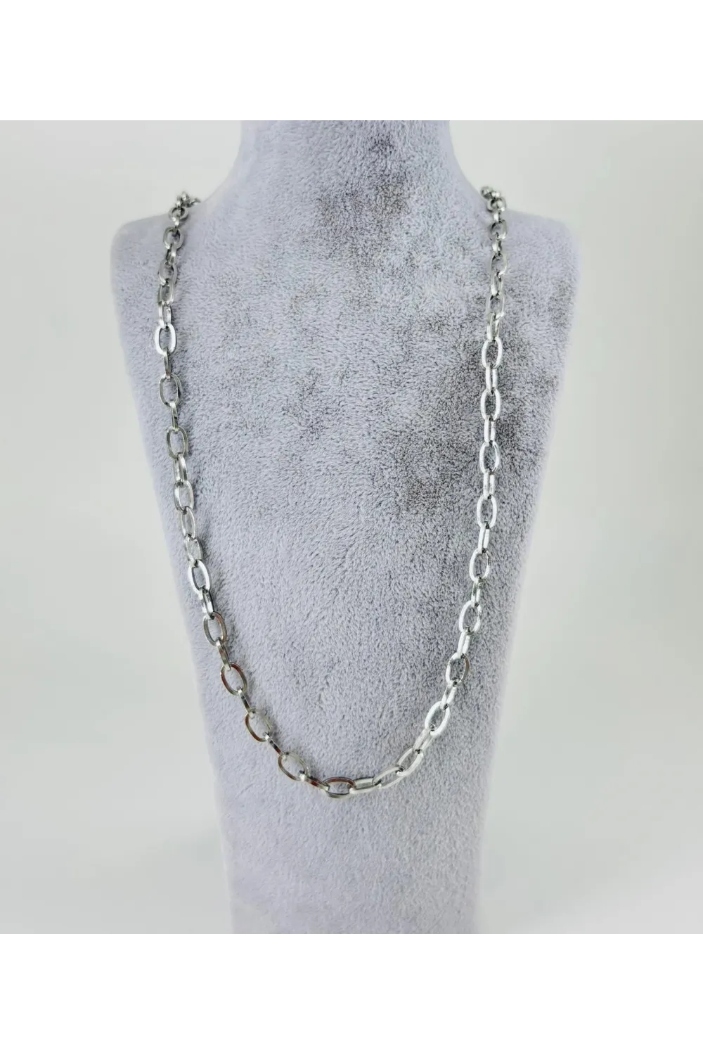 Rodyum Çelik Erkek Kolye 60 Cm - Ekl0018