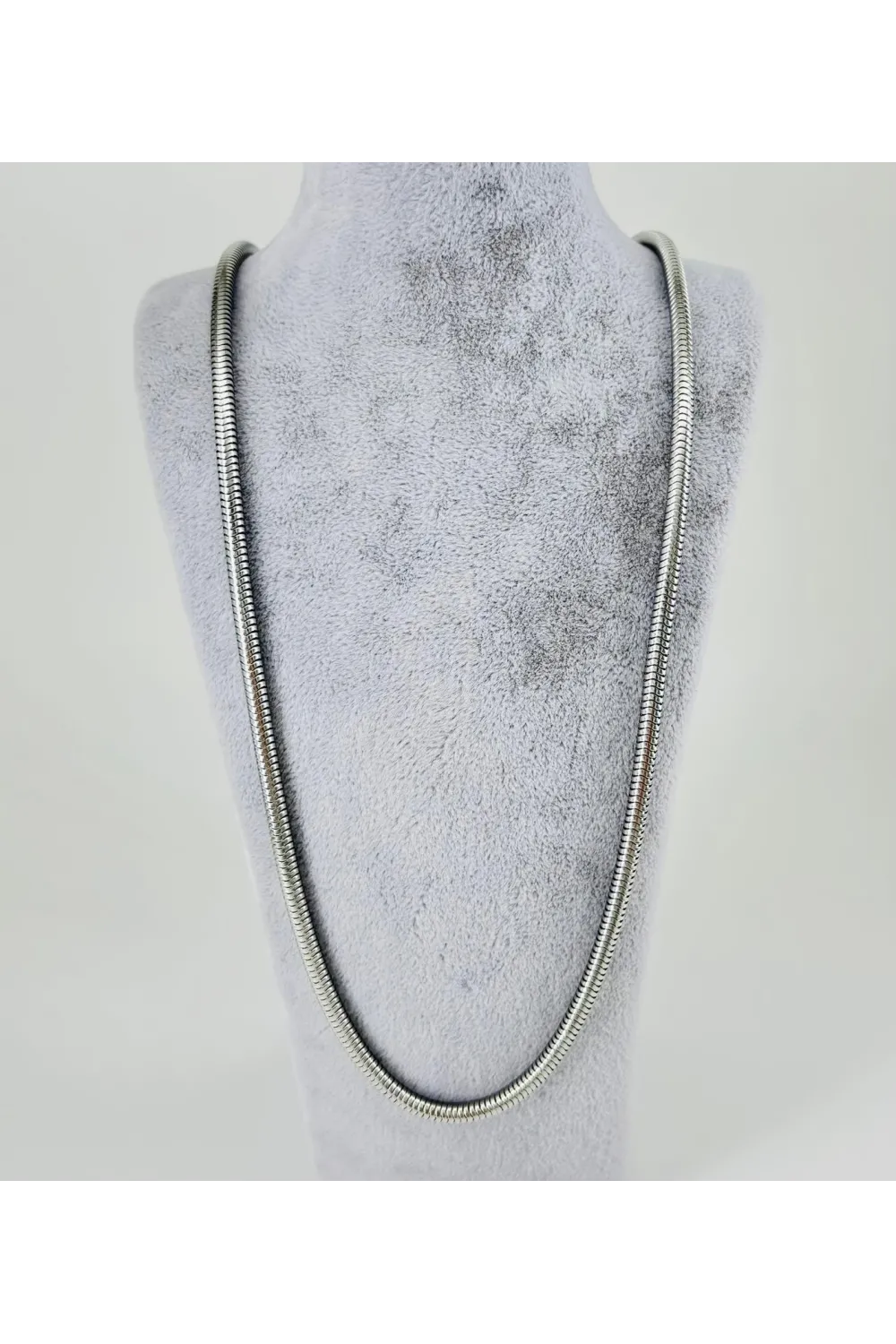 Rodyum Çelik Erkek Kolye 60 Cm - Ekl0020