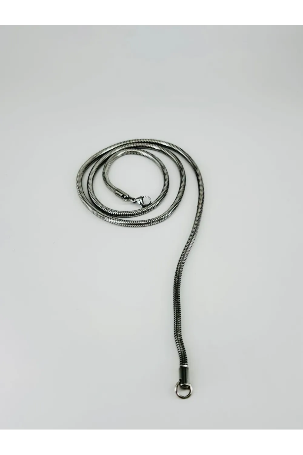 Rodyum Çelik Erkek Kolye 60 Cm - Ekl0020