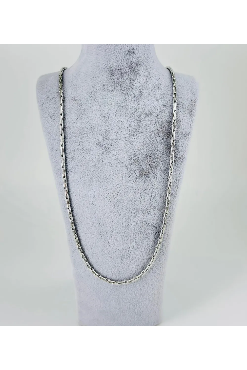 Rodyum Çelik Erkek Kolye 60 Cm - Ekl0021
