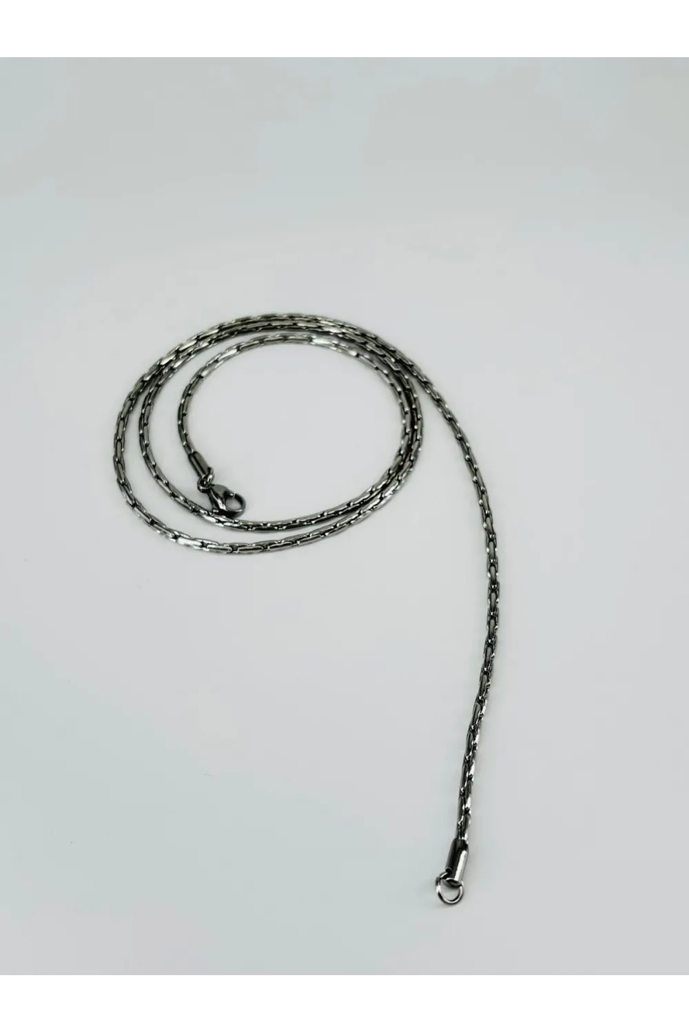 Rodyum Çelik Erkek Kolye 60 Cm - Ekl0021