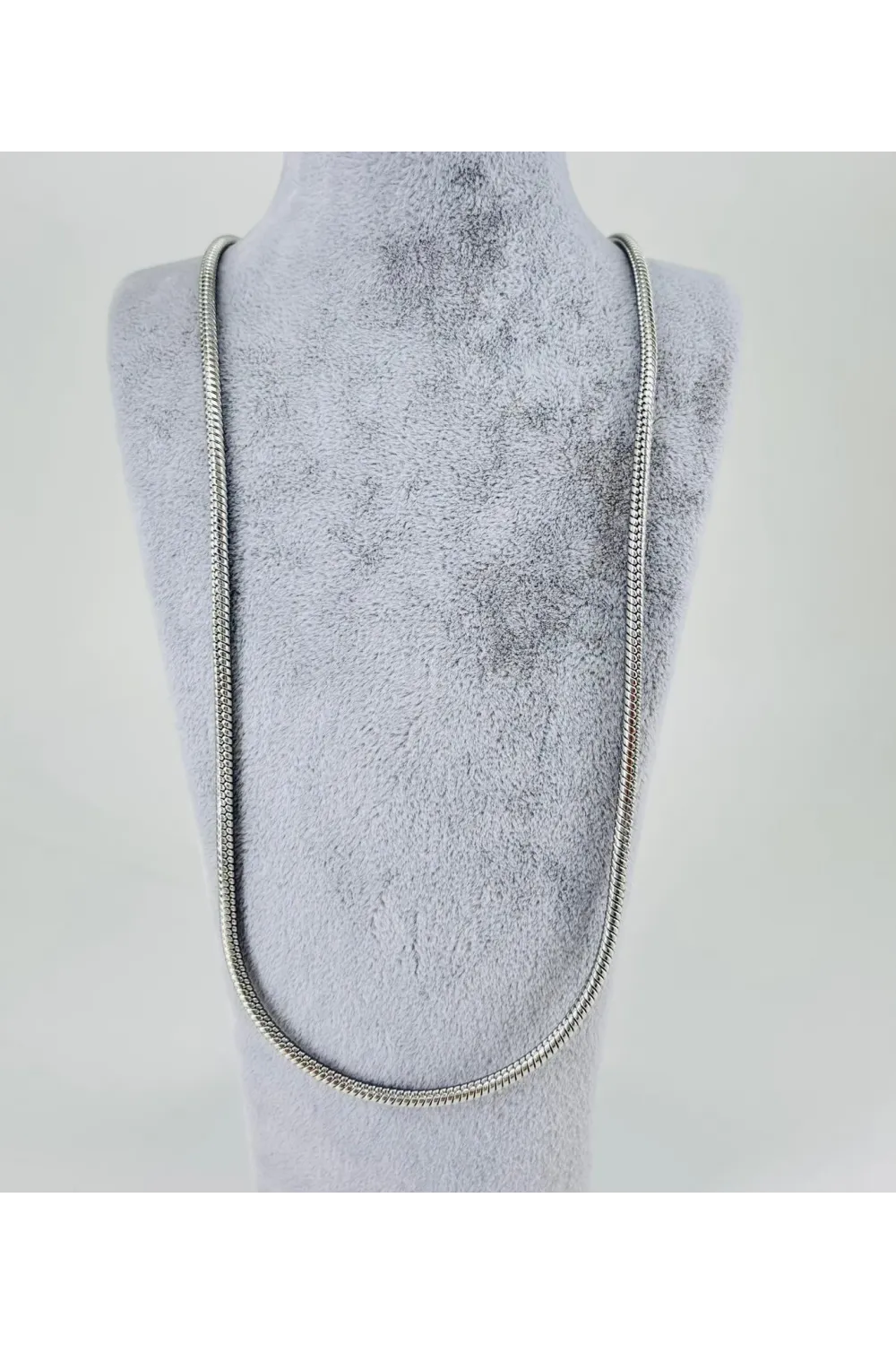 Rodyum Çelik Erkek Kolye 60 Cm - Ekl0022