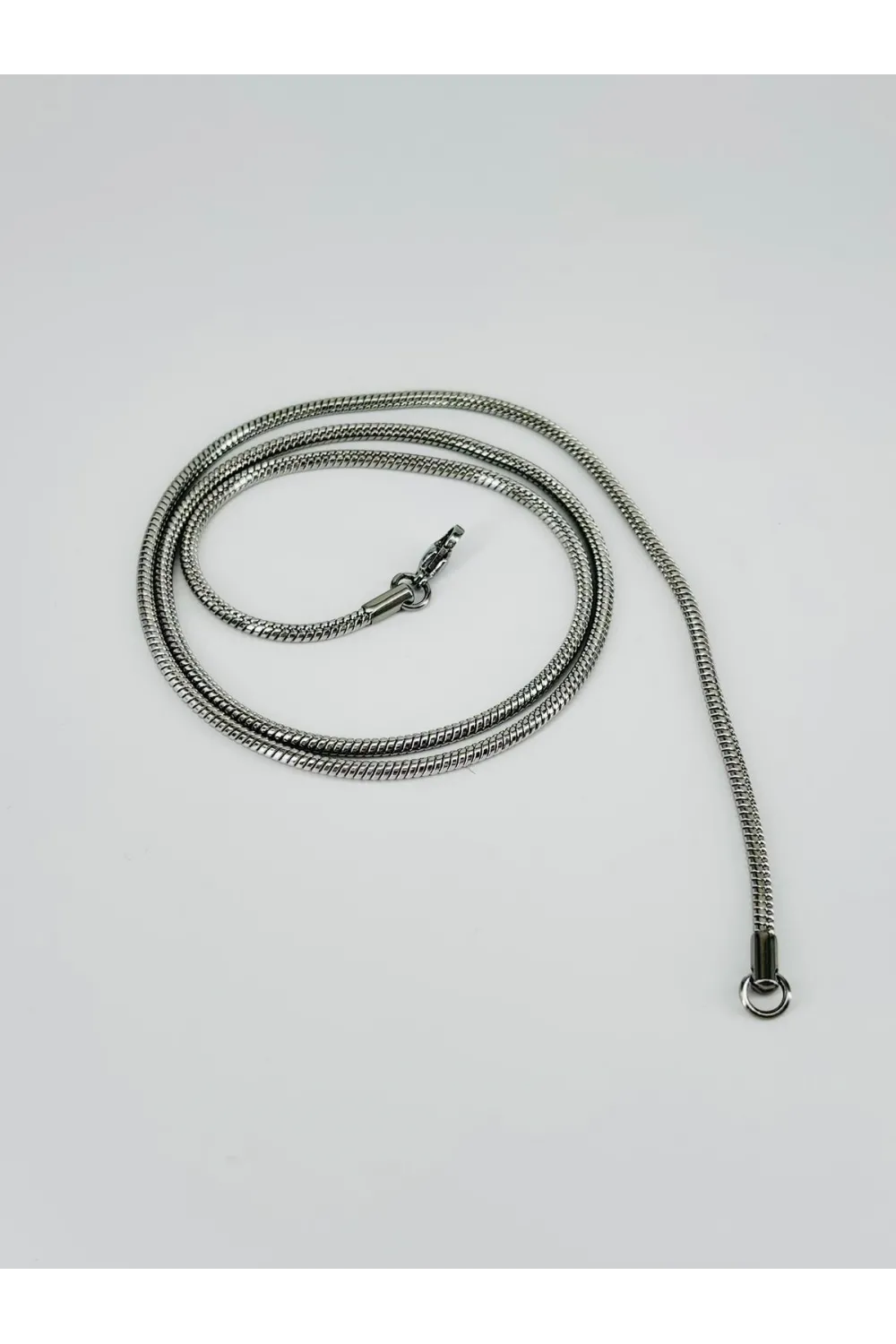 Rodyum Çelik Erkek Kolye 60 Cm - Ekl0022