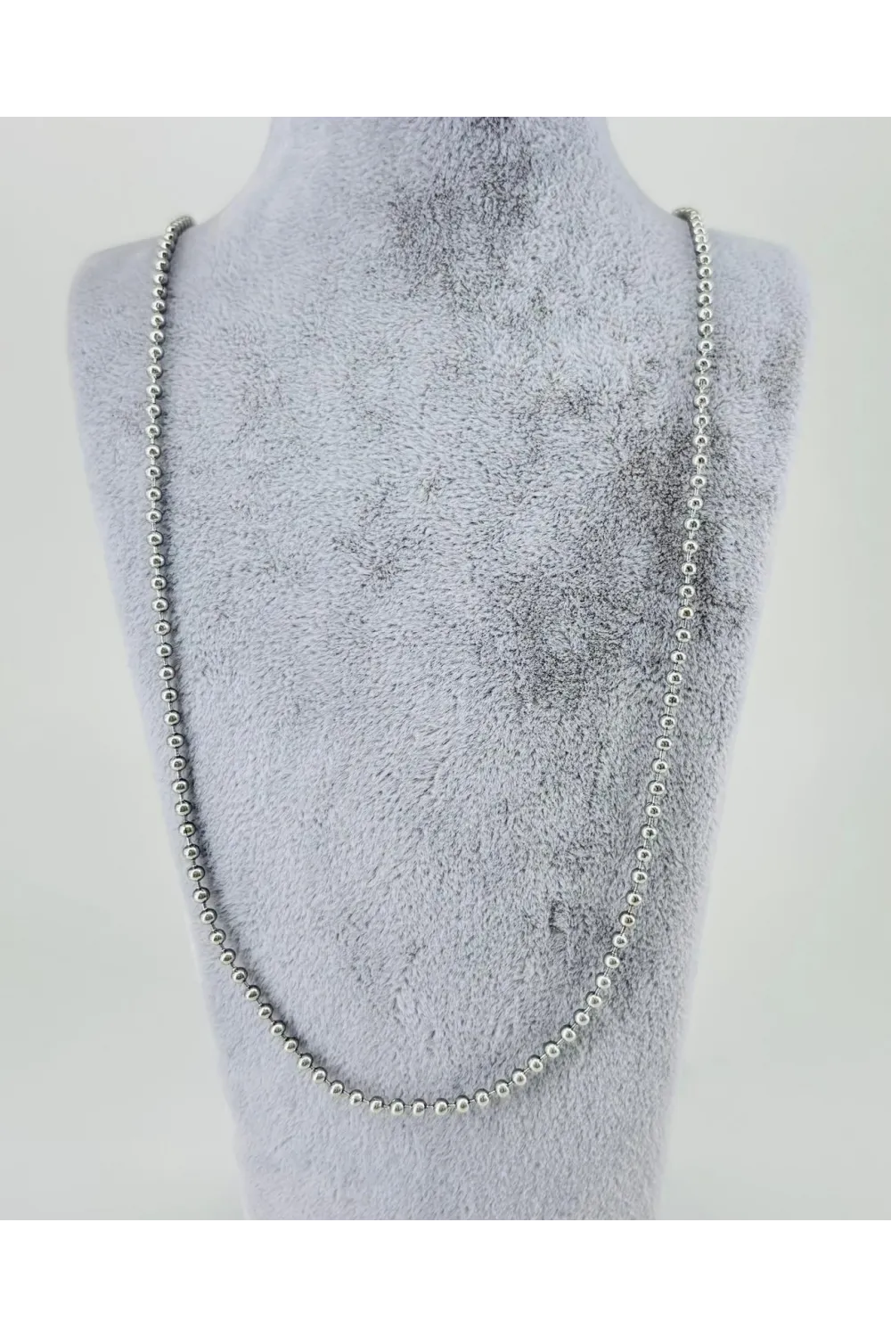 Rodyum Çelik Erkek Kolye 60 Cm - Ekl0024