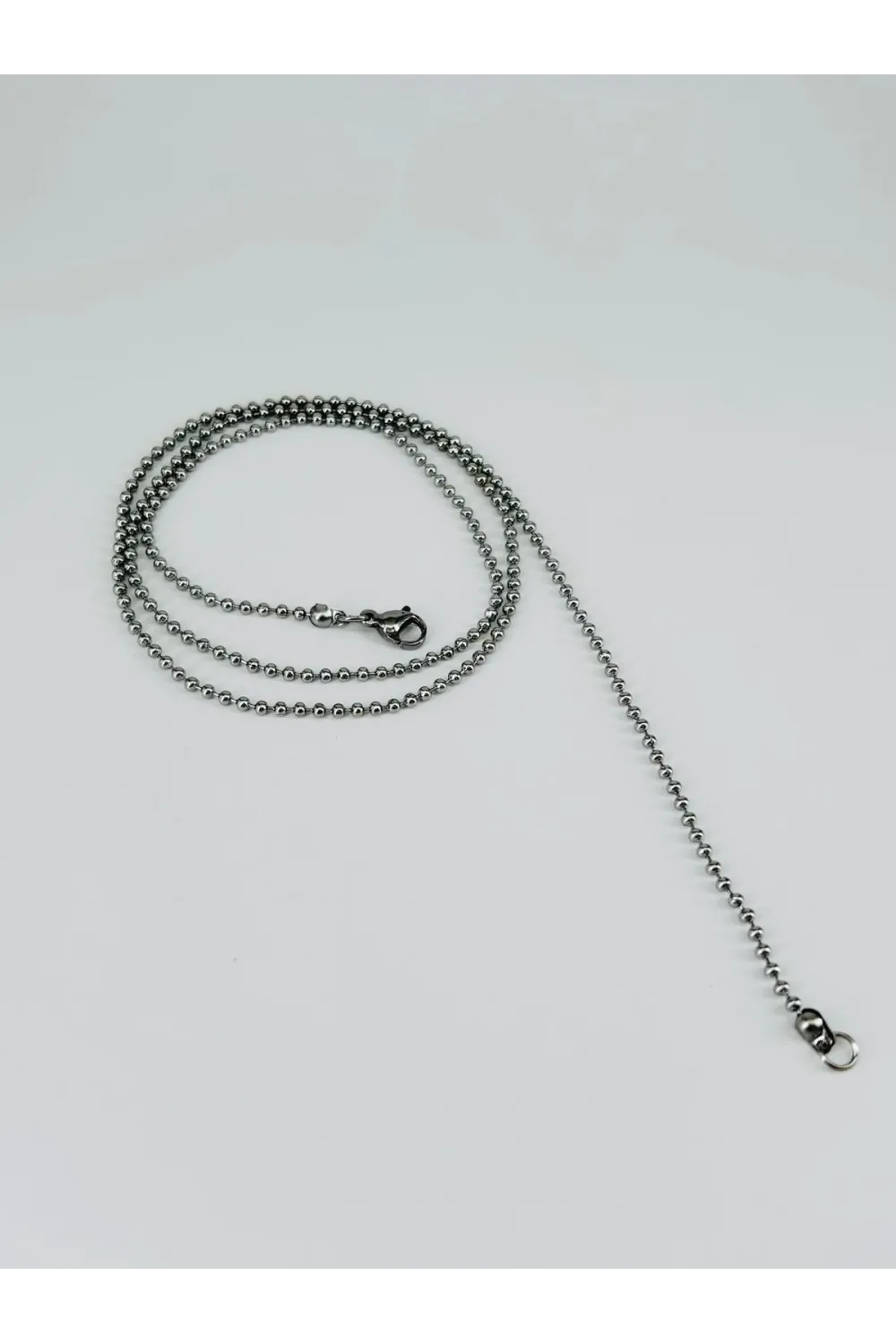 Rodyum Çelik Erkek Kolye 60 Cm - Ekl0024