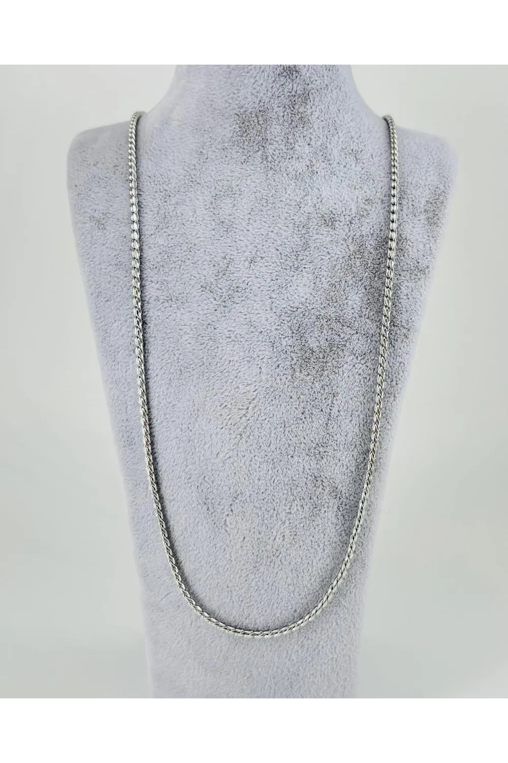 Rodyum Çelik Erkek Kolye 60 Cm - Ekl0033