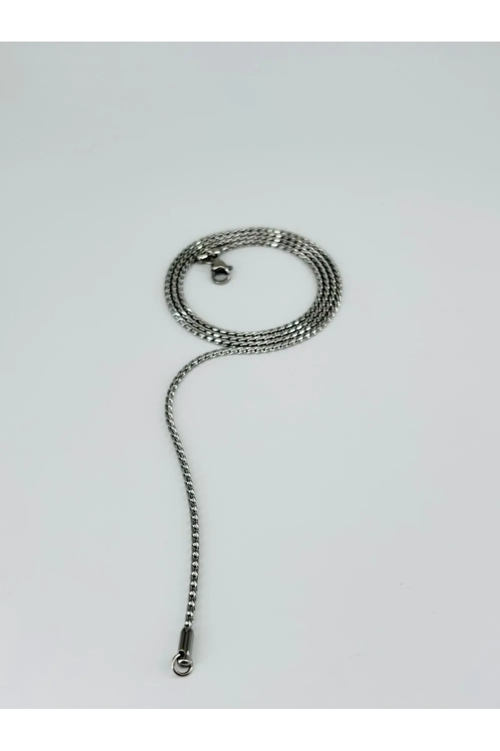 Rodyum Çelik Erkek Kolye 60 Cm - Ekl0033