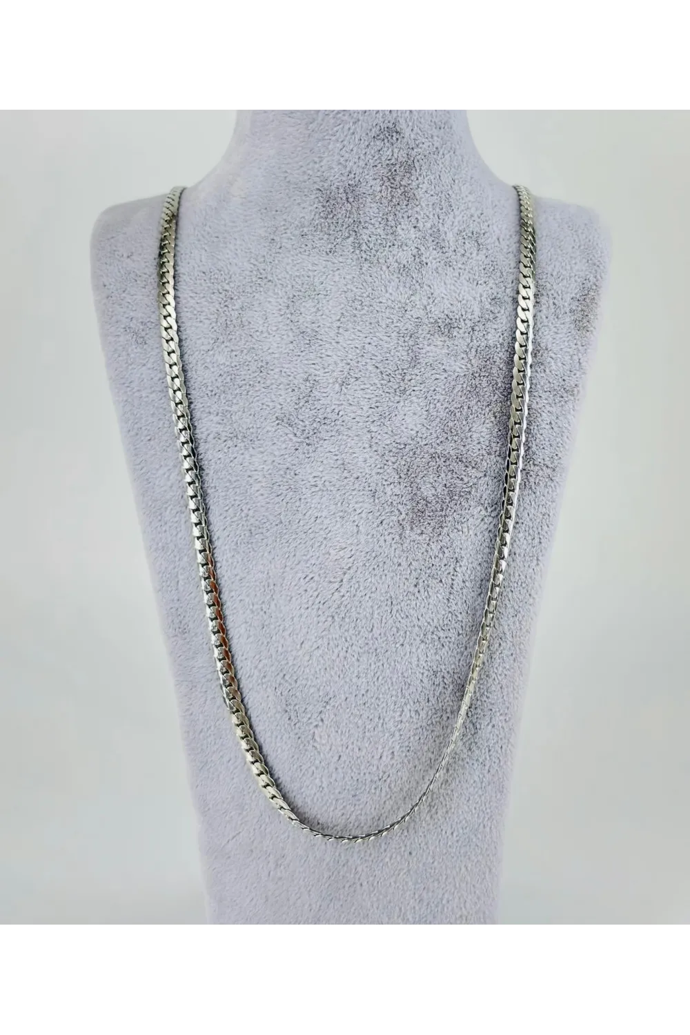 Rodyum Çelik Erkek Kolye 60 Cm - Ekl0034
