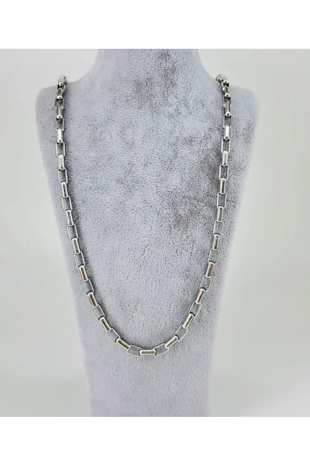 Rodyum Çelik Erkek Kolye 60 Cm - Ekl0035