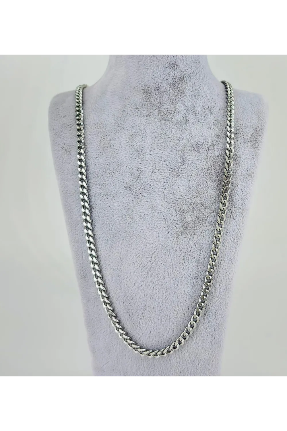Rodyum Çelik Erkek Kolye 60 Cm - Ekl0038