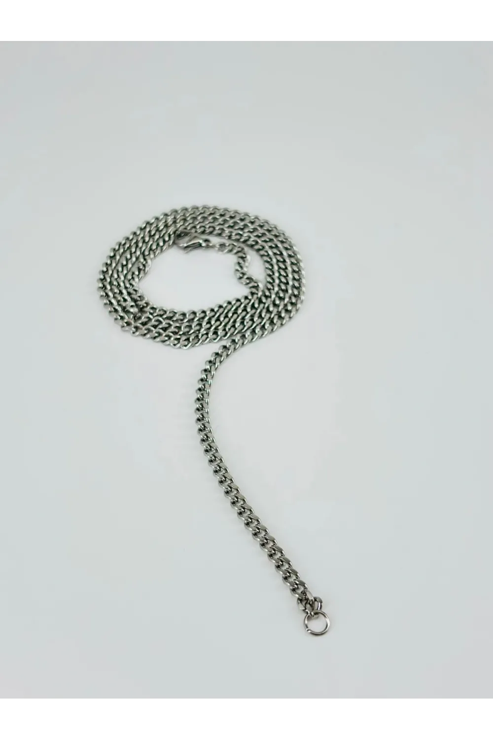 Rodyum Çelik Erkek Kolye 60 Cm - Ekl0038
