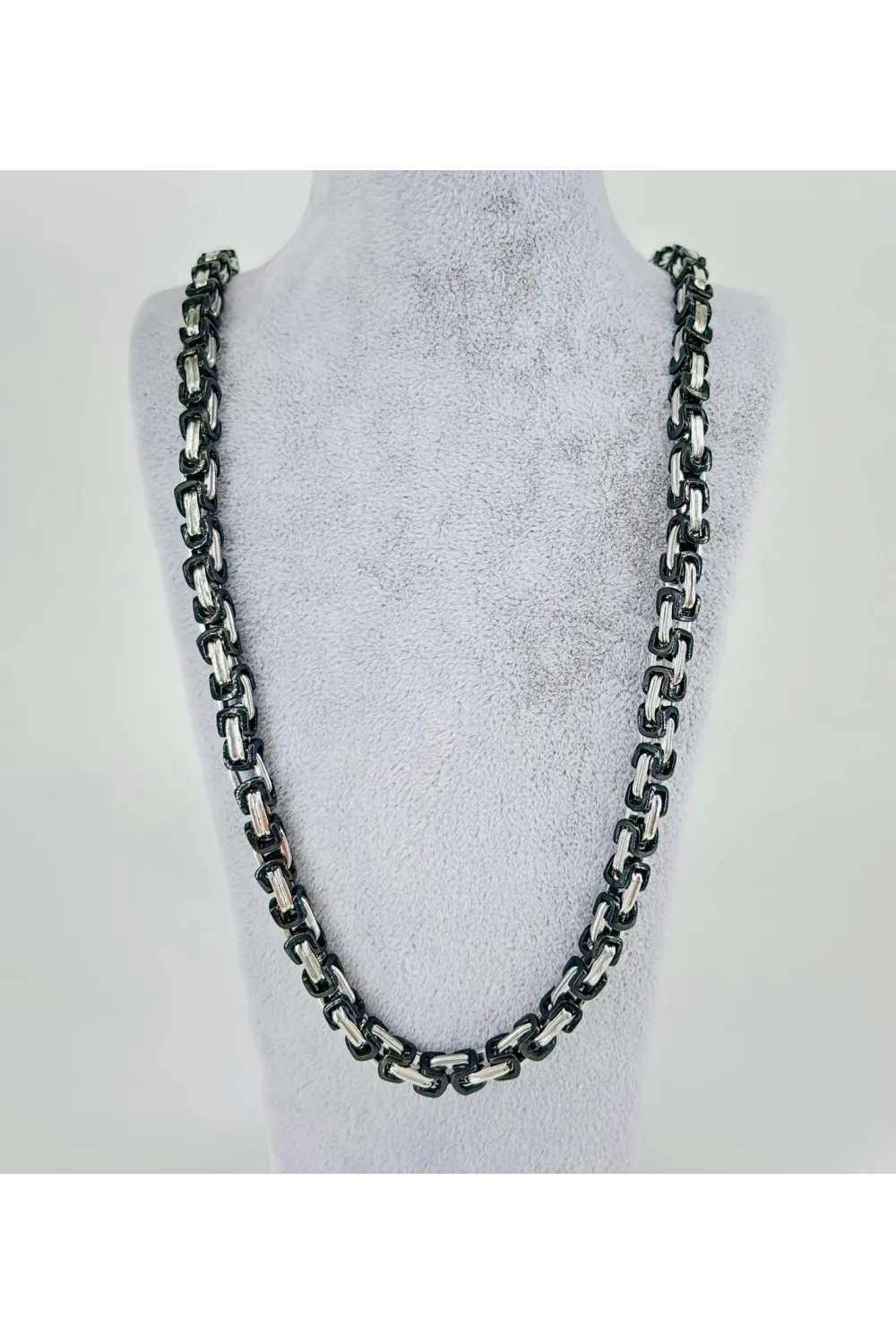 Rodyum Çelik Erkek Kolye 60 Cm - Ekl0039