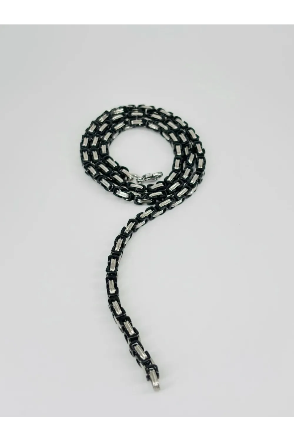 Rodyum Çelik Erkek Kolye 60 Cm - Ekl0039