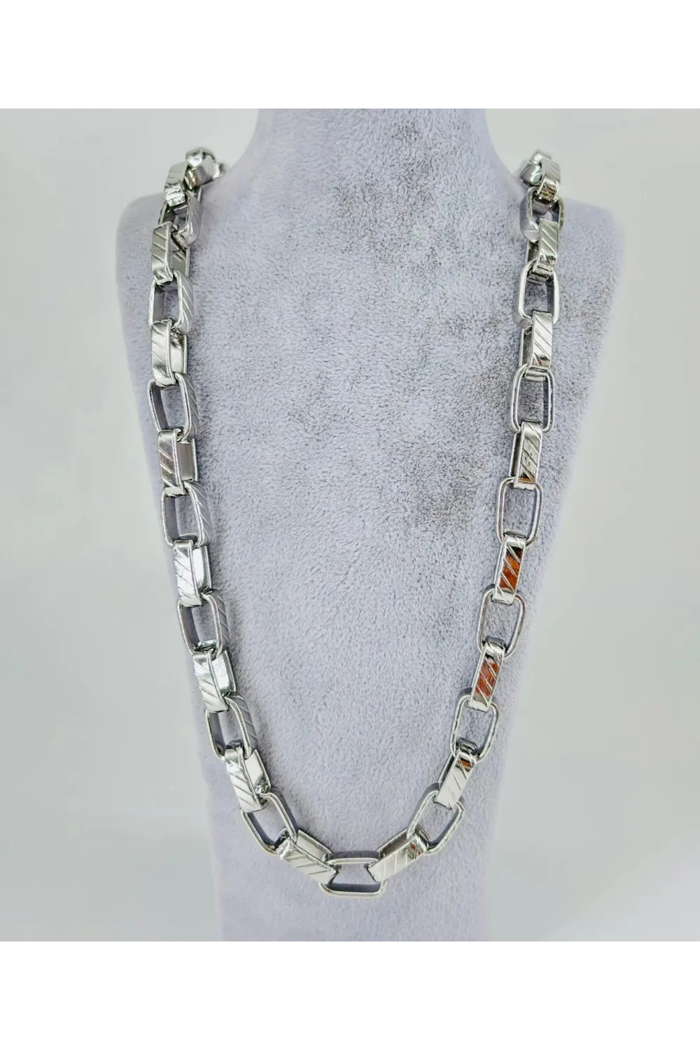 Rodyum Çelik Erkek Kolye 60 Cm - Ekl0040