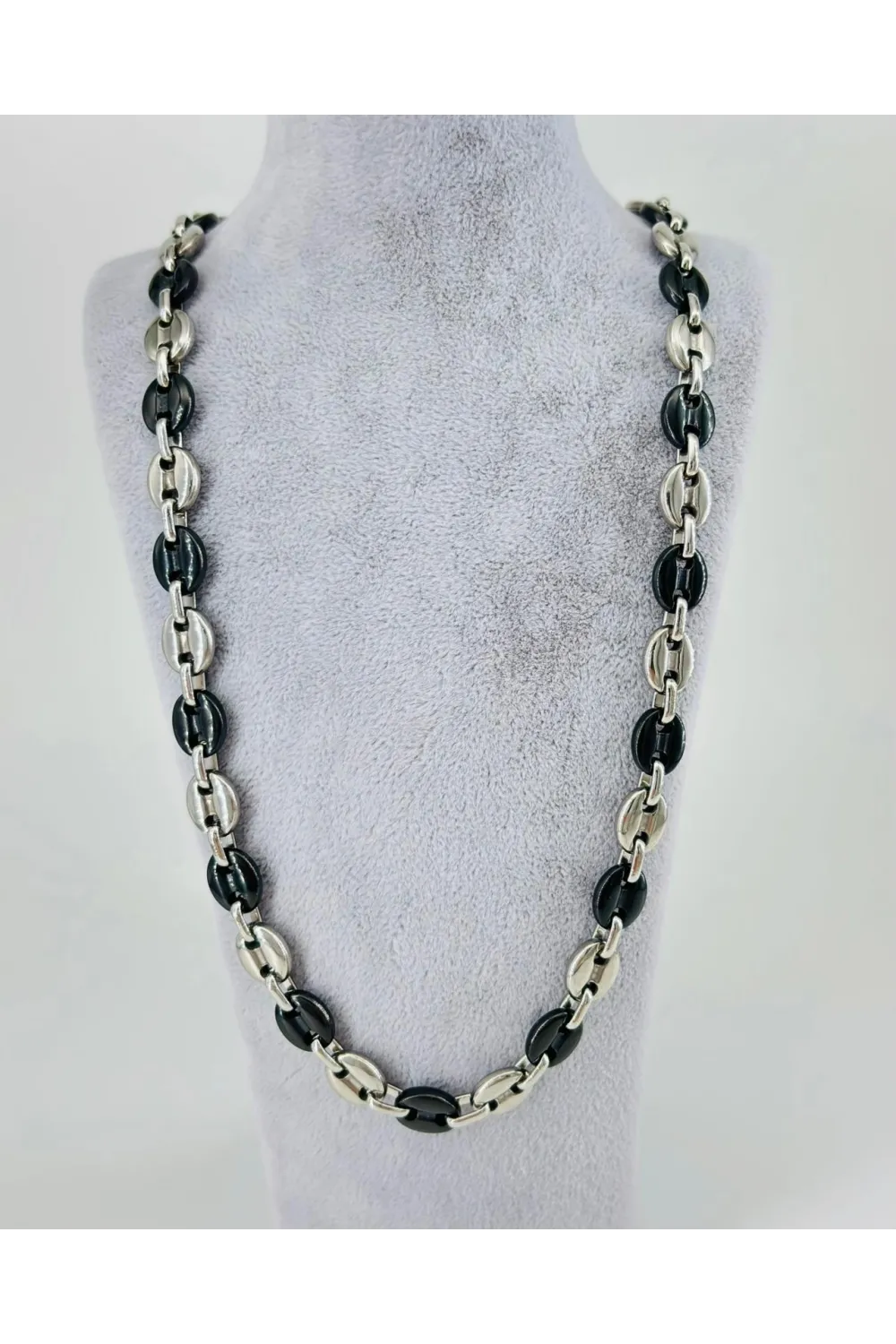 Rodyum Çelik Erkek Kolye 60 Cm - Ekl0044