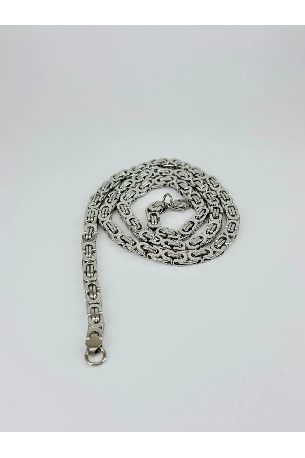 Rodyum Çelik Erkek Kolye 60 Cm - Ekl0050