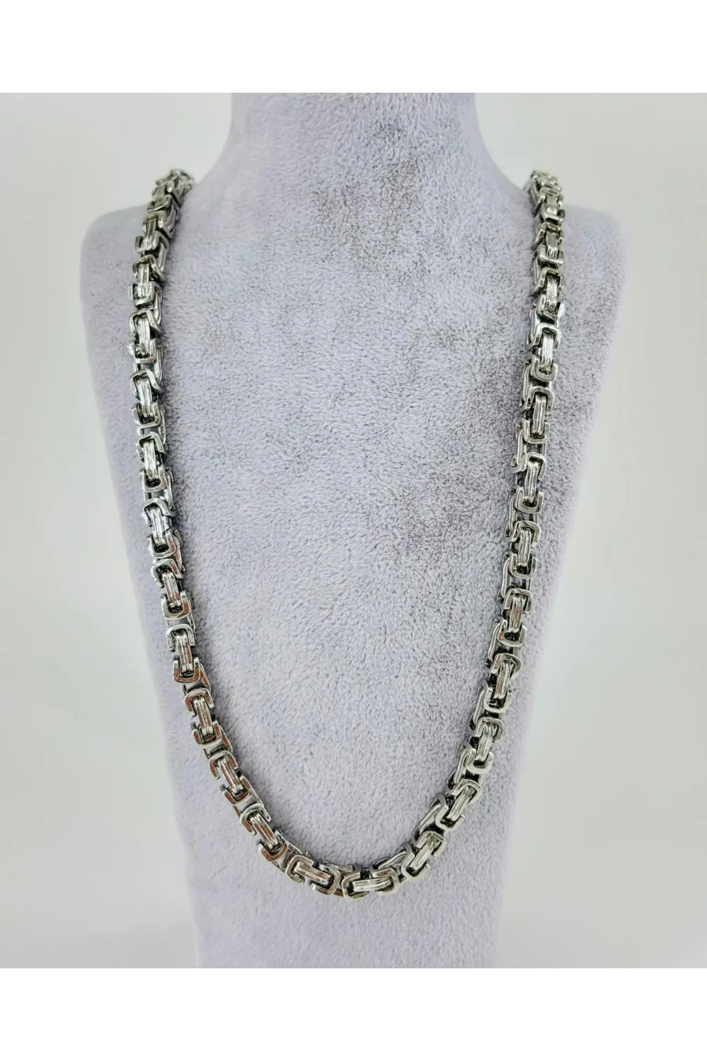 Rodyum Çelik Erkek Kolye 60 Cm - Ekl0051