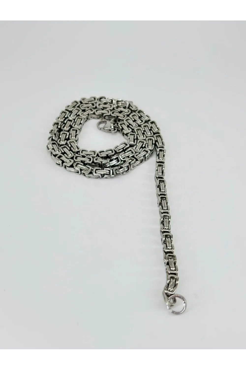 Rodyum Çelik Erkek Kolye 60 Cm - Ekl0051