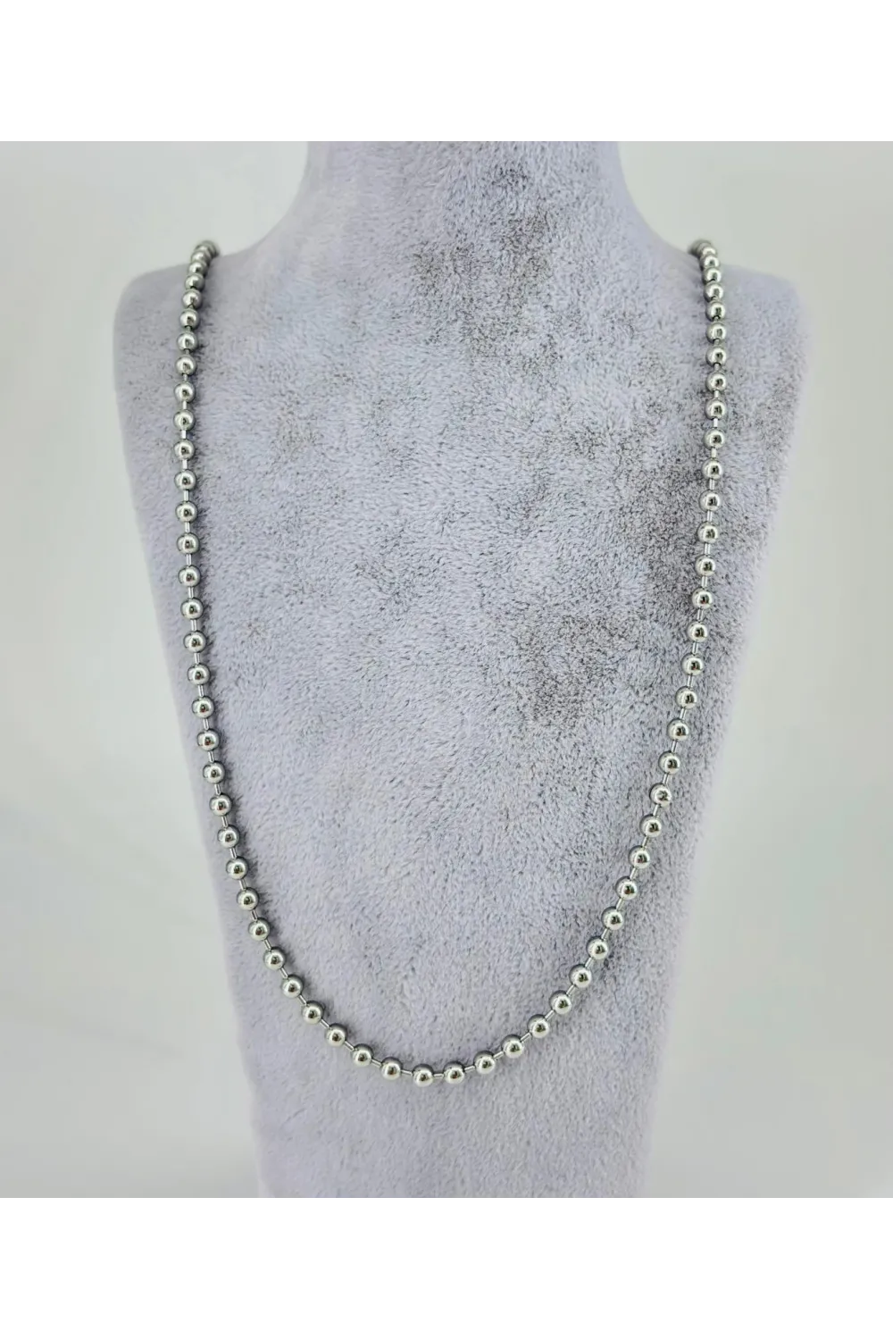 Rodyum Çelik Erkek Kolye 60 Cm - Ekl0054