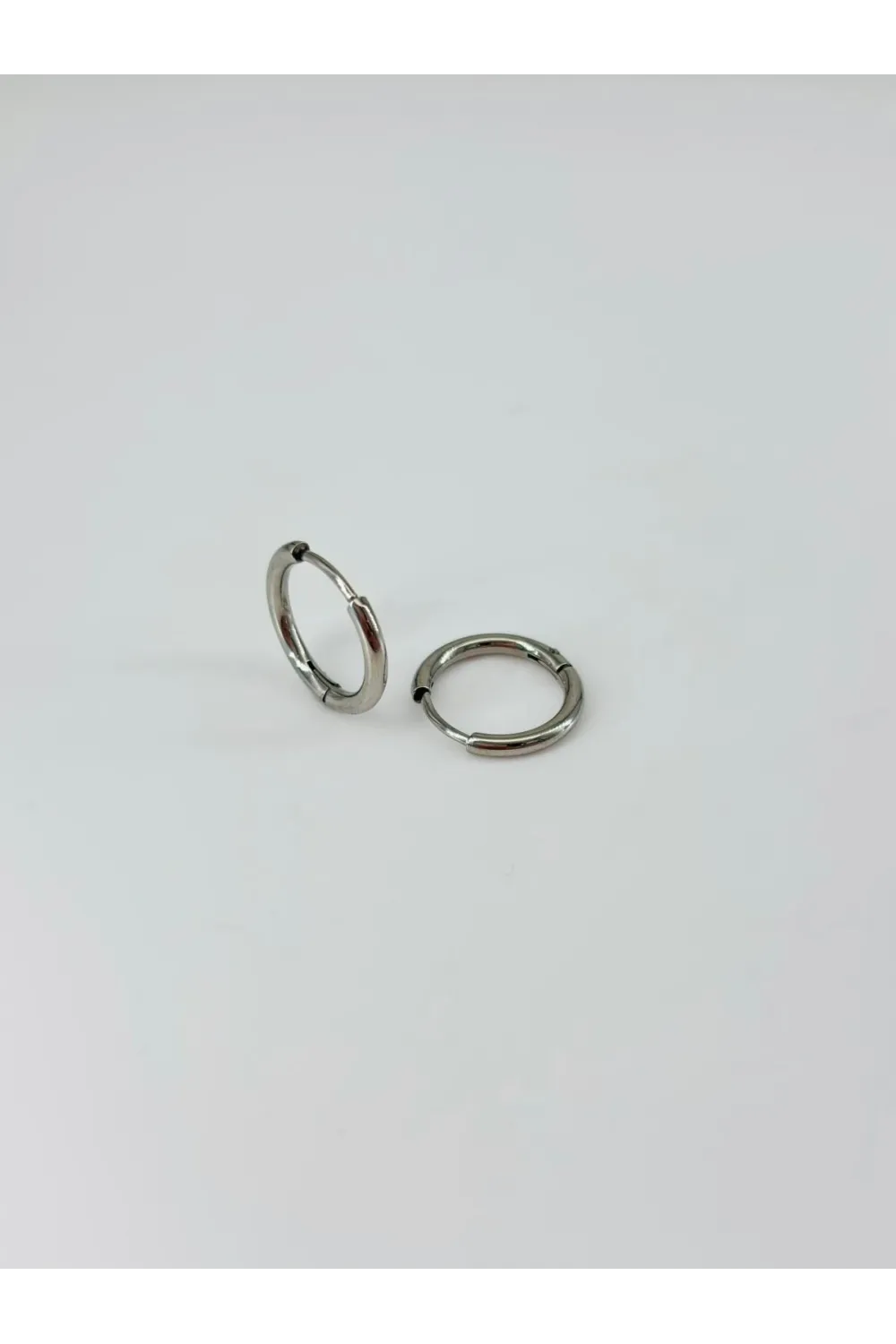 Rodyum   Çelik Erkek Küpe Çap (12 Mm) Kalınlık (2 Mm) - Ekp0027