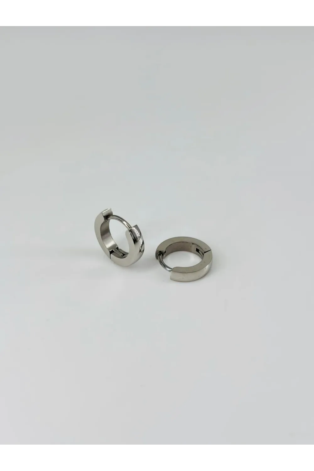 Rodyum   Çelik Erkek Küpe Çap (9 Mm) Kalınlık (3 Mm) - Ekp0040
