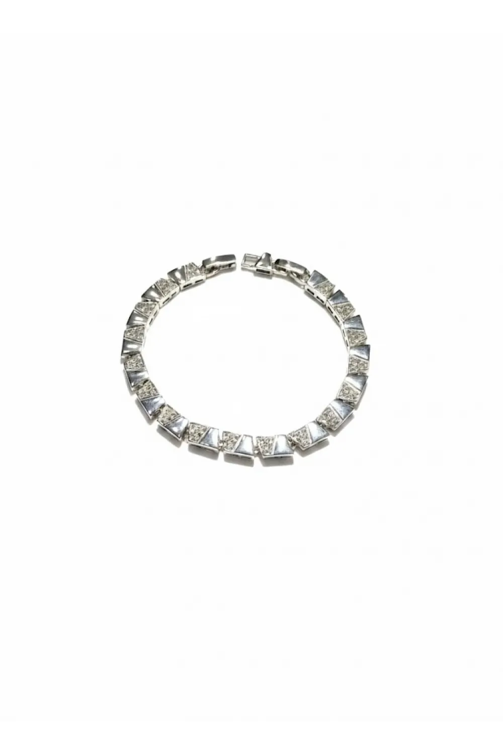 Rodyum Zirkon Taşlı Pirinç Cm Bileklik 17+2 Cm  - IEG0433