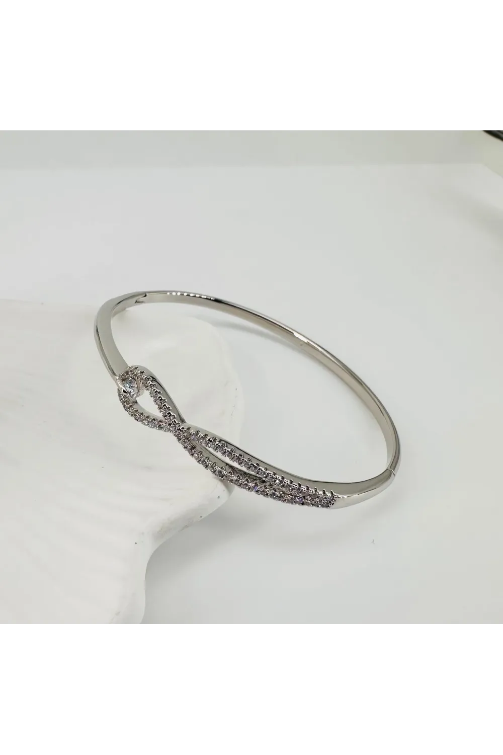 Rodyum Zirkon Taşlı Pirinç  Xuping Bileklik 6.1 Mm - Kbl0219
