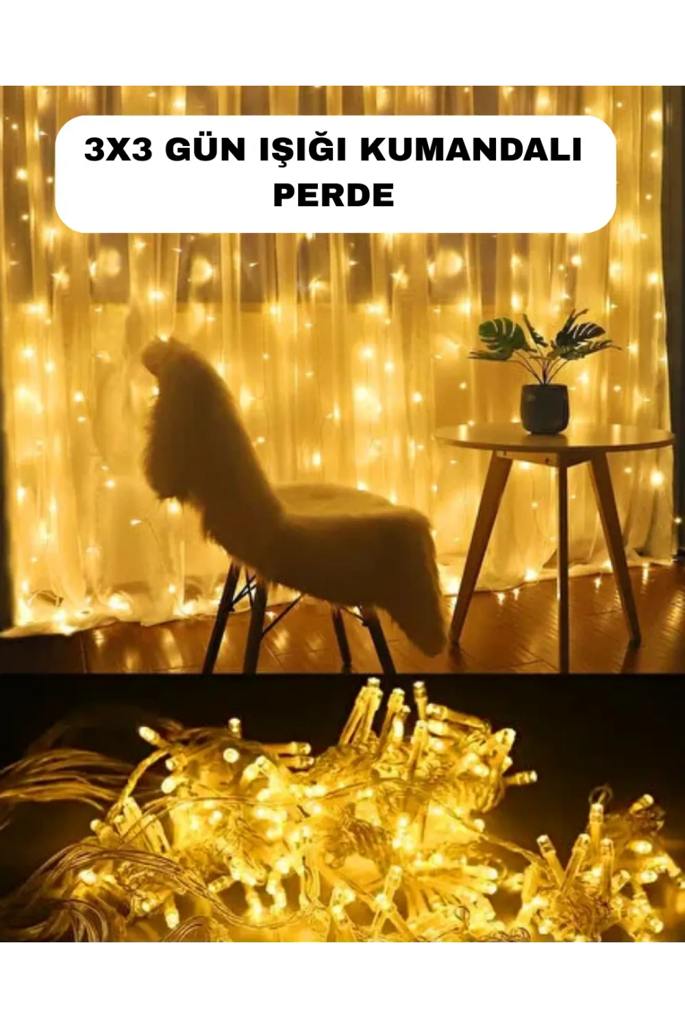 Romantik Ambiyans İçin Uzaktan Kumandalı Günışığı Peri Led