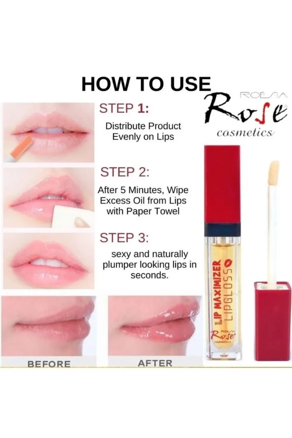 Rose Cosmetics Dudak Dolgunlaştırıcı Doğal Görünüm Dudak Parlatıcısı
