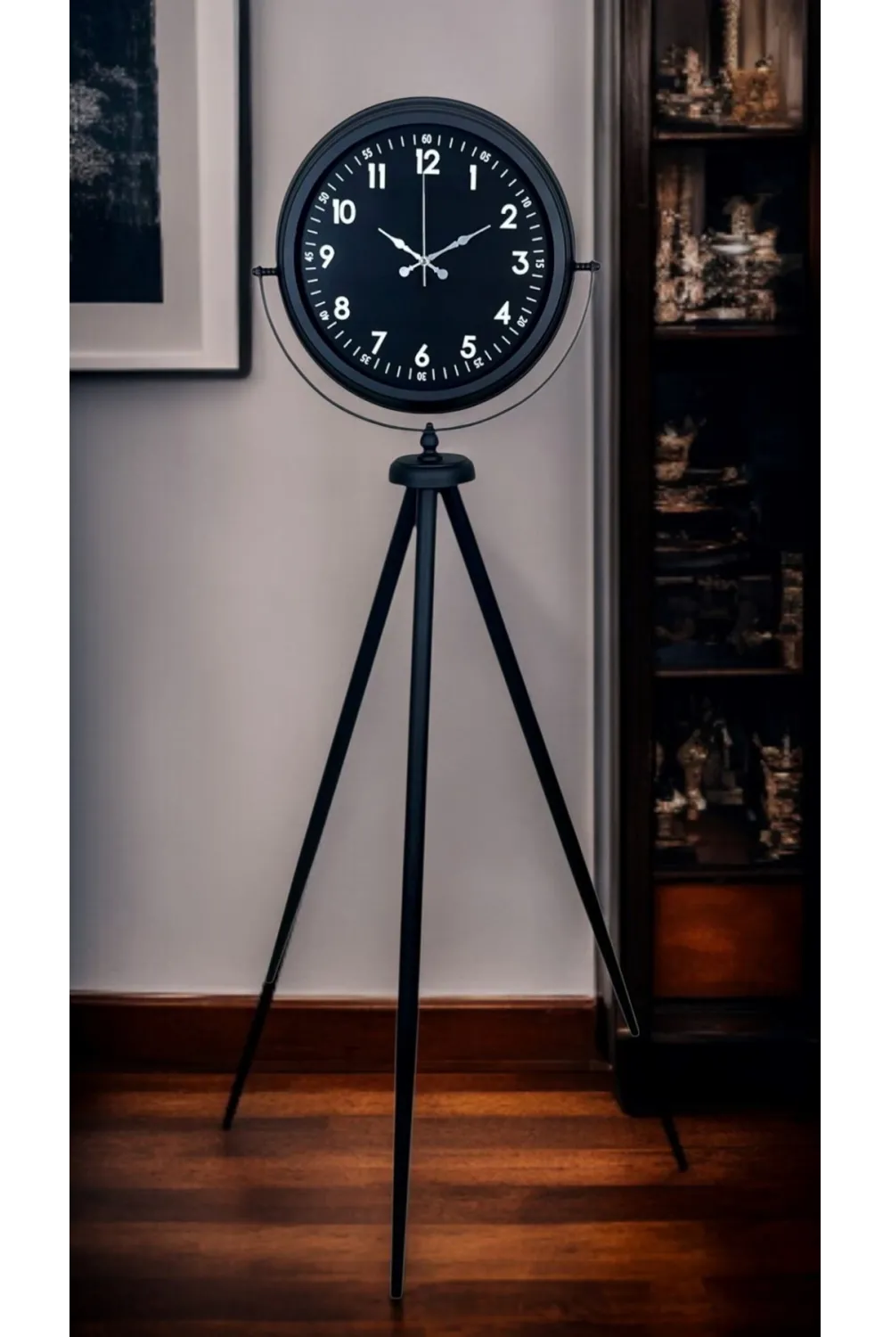 Royal Black Tripod Ayaklı Modern Tasarım Saat