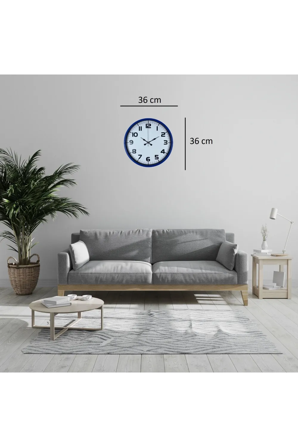 Royal Lacivert 36 Cm Duvar Saati