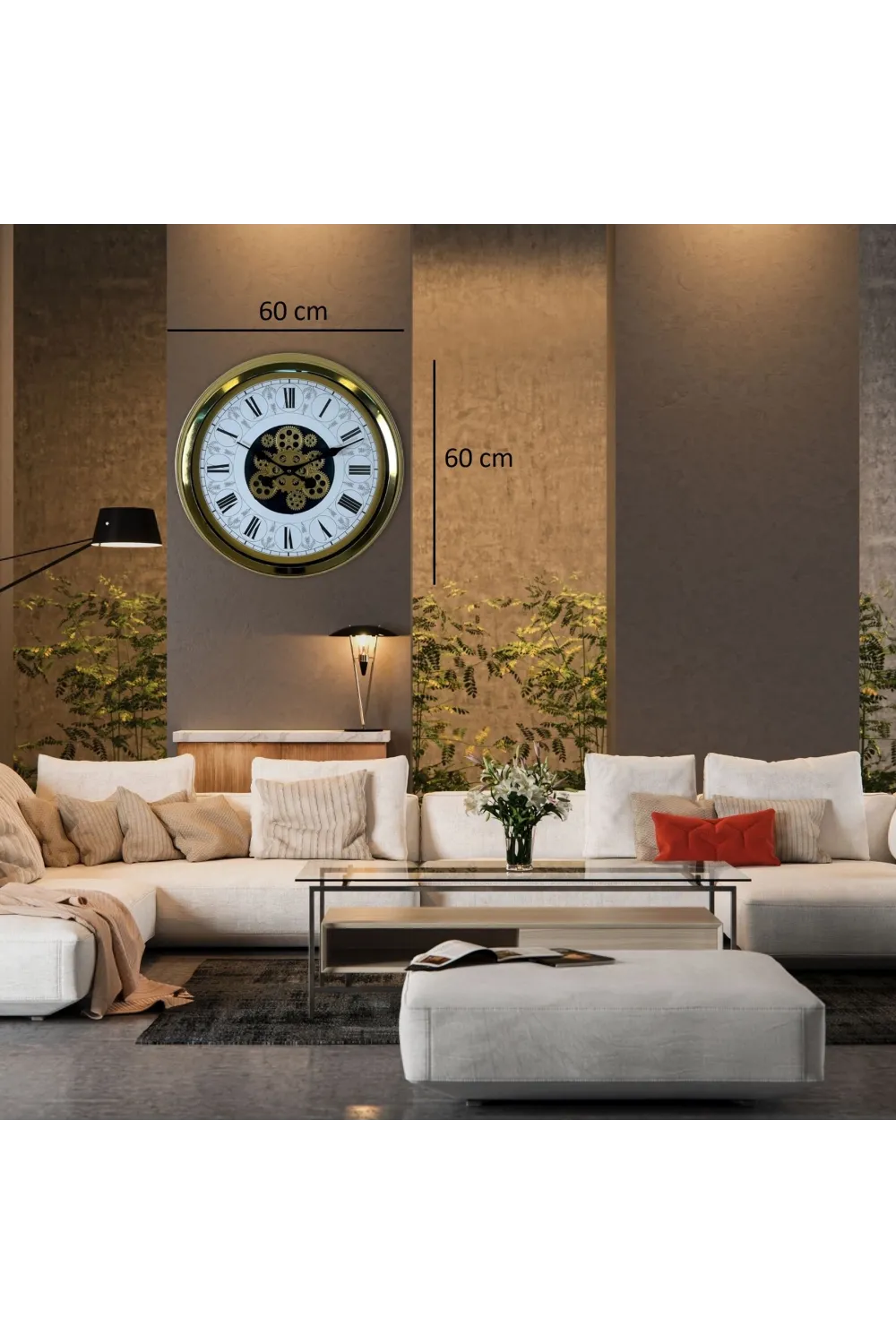 Royal Legacy Gold 60 Cm Çarklı Duvar Saati
