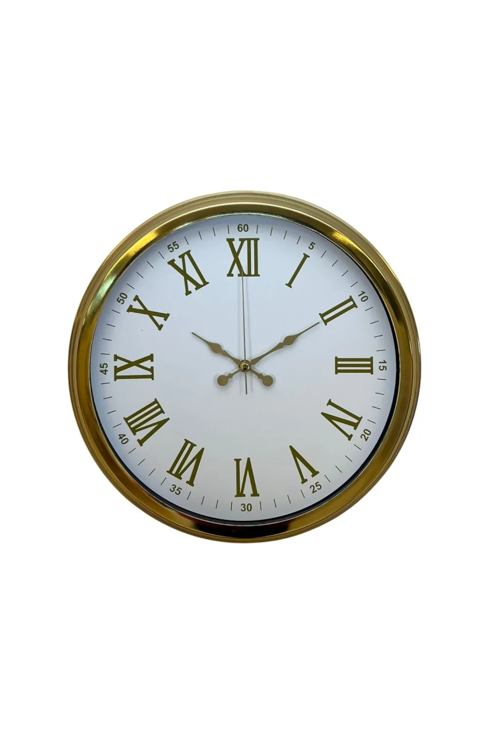 Royal White Gold 40 Cm Metal Duvar Saati