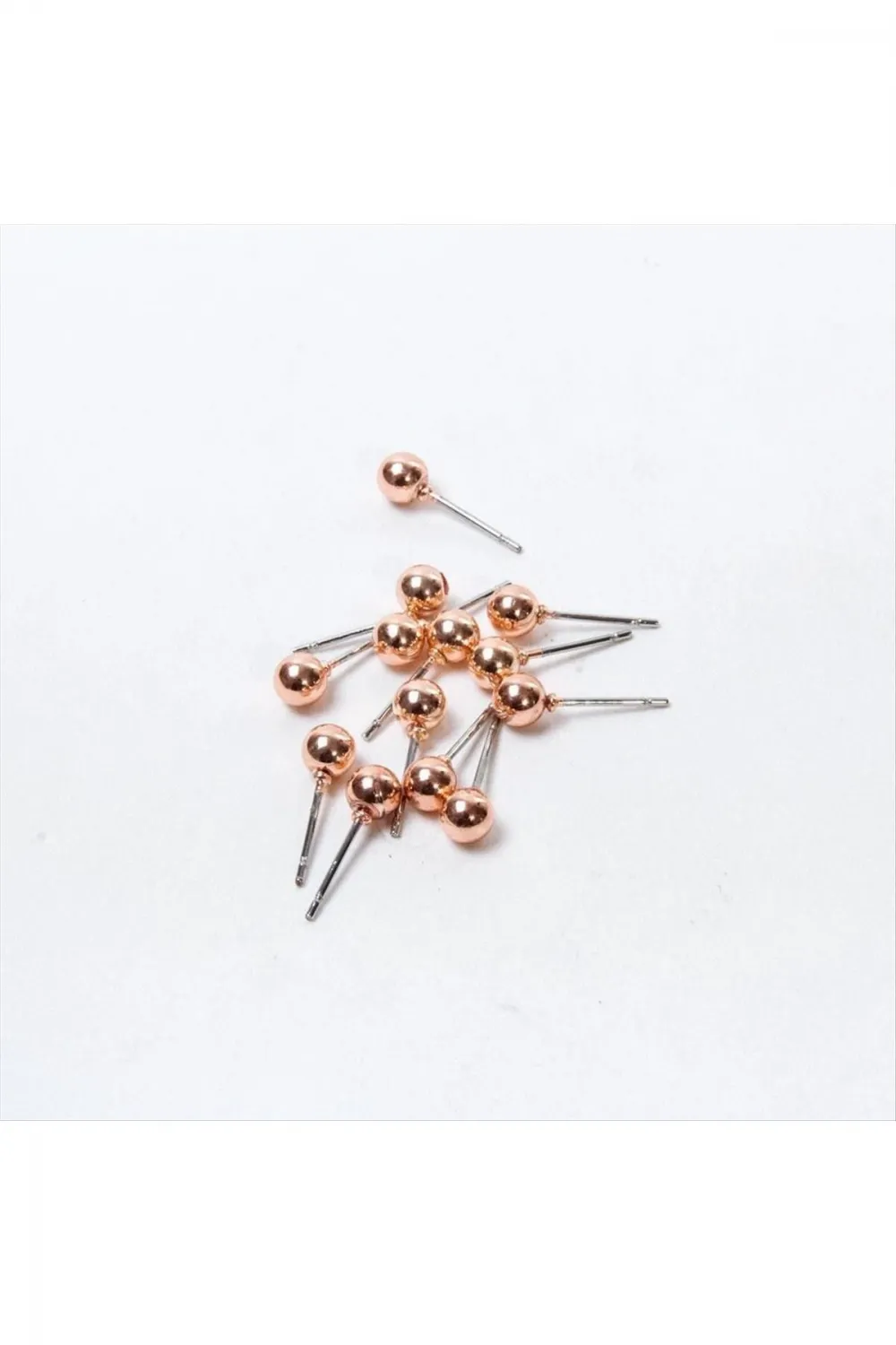 Roz Renk Metal Top Küpe 50 Gram