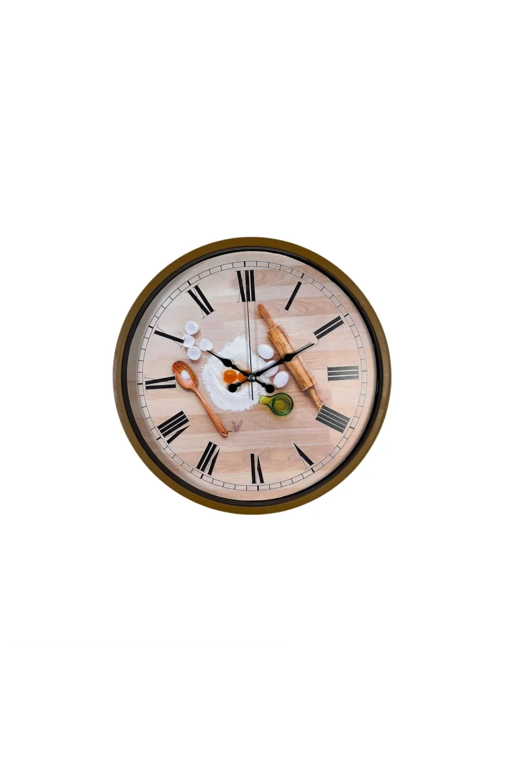 Rustic Bakery Kitchen Kahverengi 36 Cm Duvar Saati