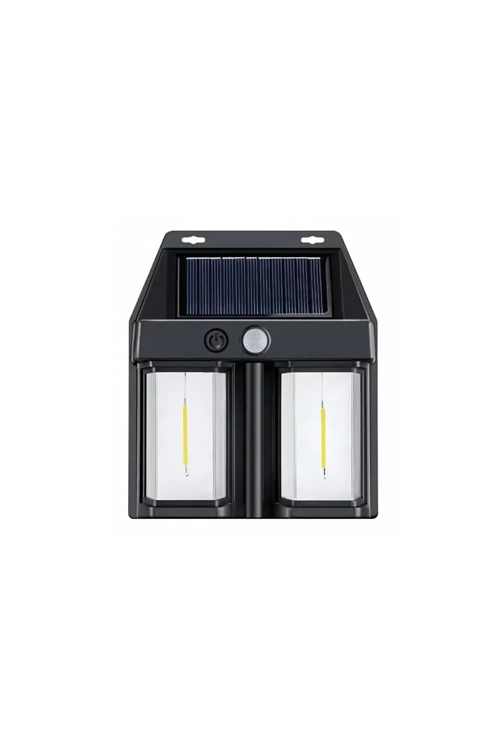 Rustik Ampul İkili Solar Duvar Aplik Güneş Enerjili Hareket Sensörlü