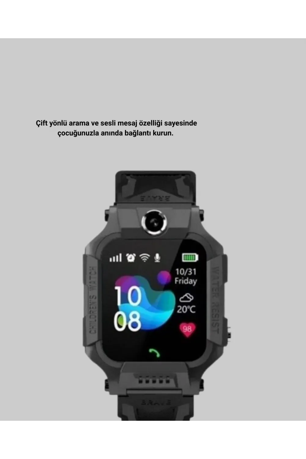 S10 Akıllı Çocuk Saati Siyah