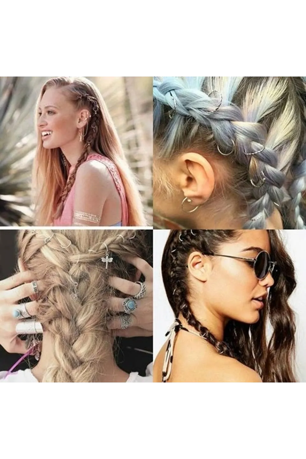 Saç Piercingi - Saç Yüzüğü - Silver