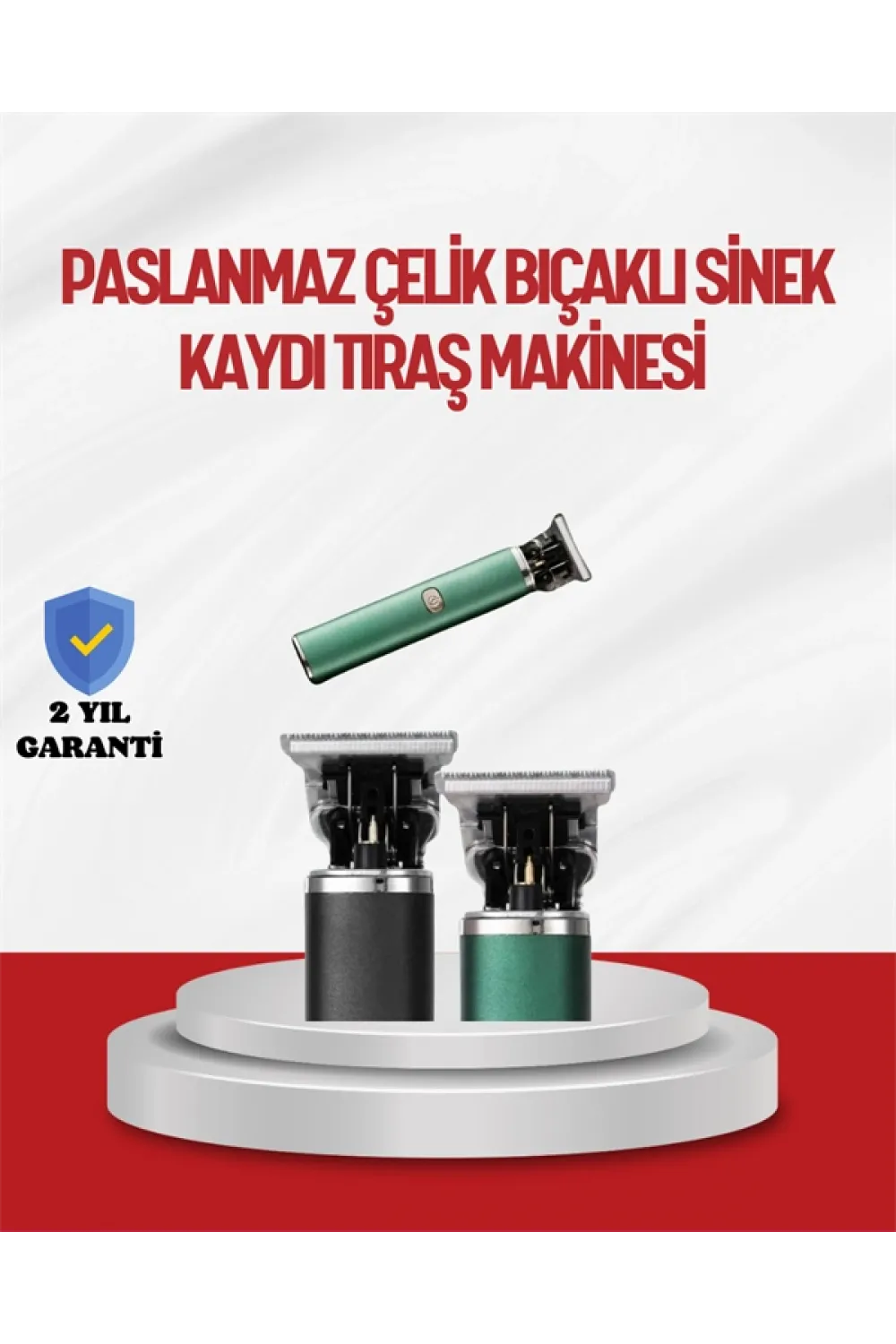 Saç Sakal Ense Paslanmaz Çelik T-bıçak Vücut Tıraş Makinesi