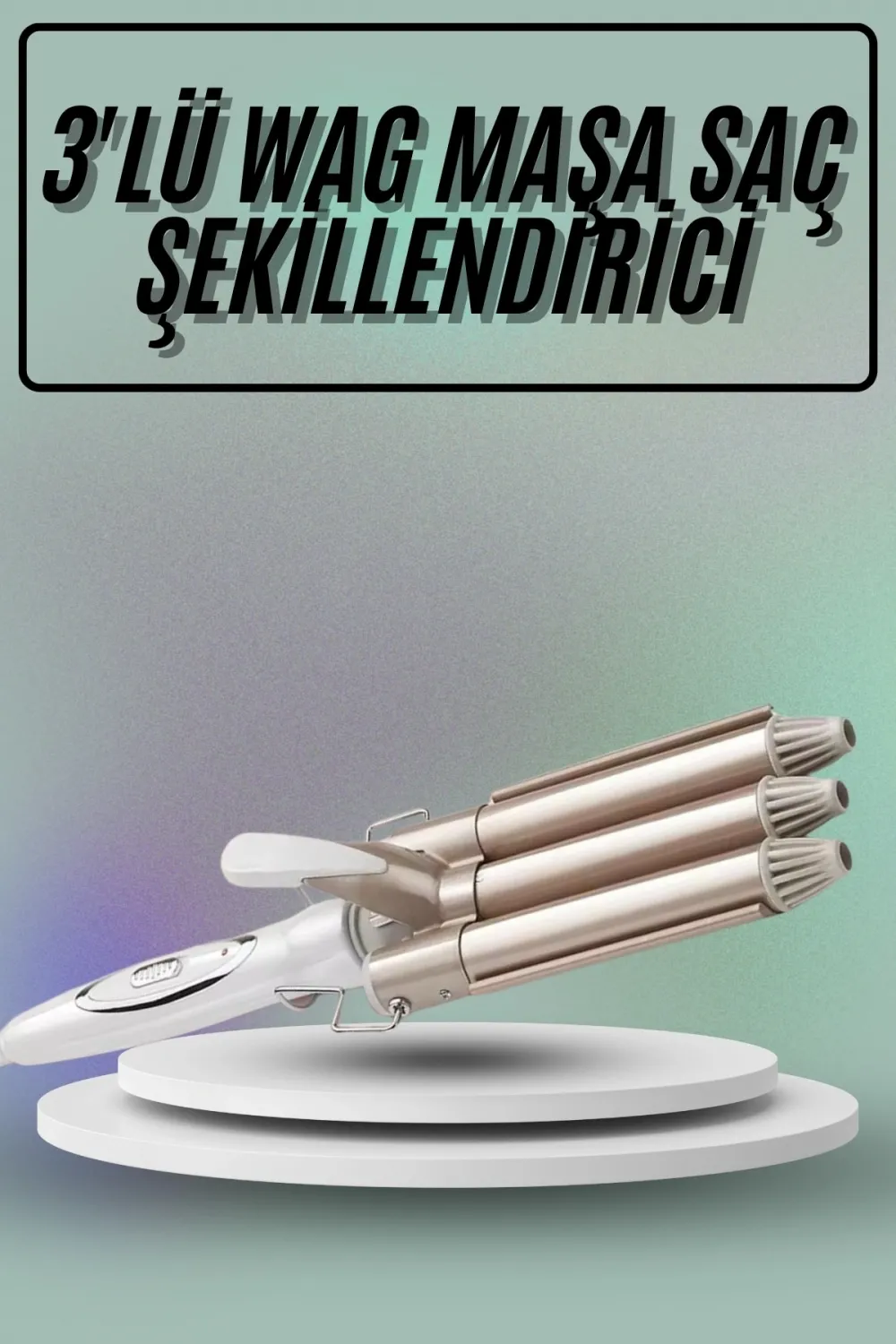 Saç Şekillendirici Wag Maşa Üçlü Yüksek Isı Ayarlı Seramik Kaplama