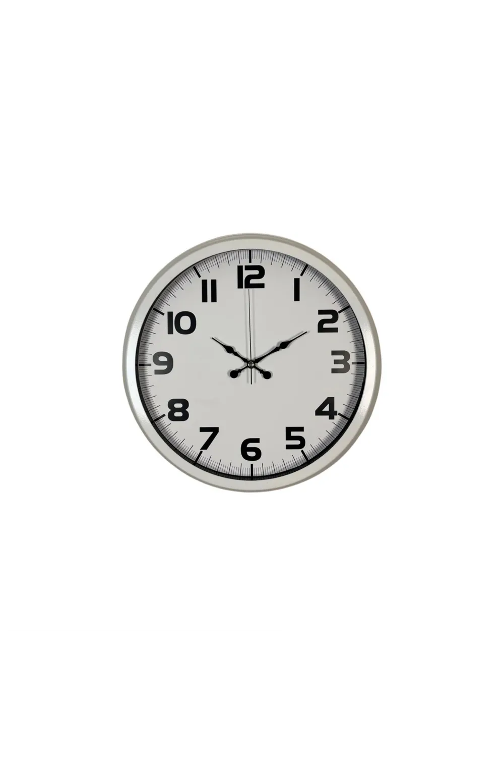 Sade Tasarım Beyaz 40 Cm Metal Duvar Saati