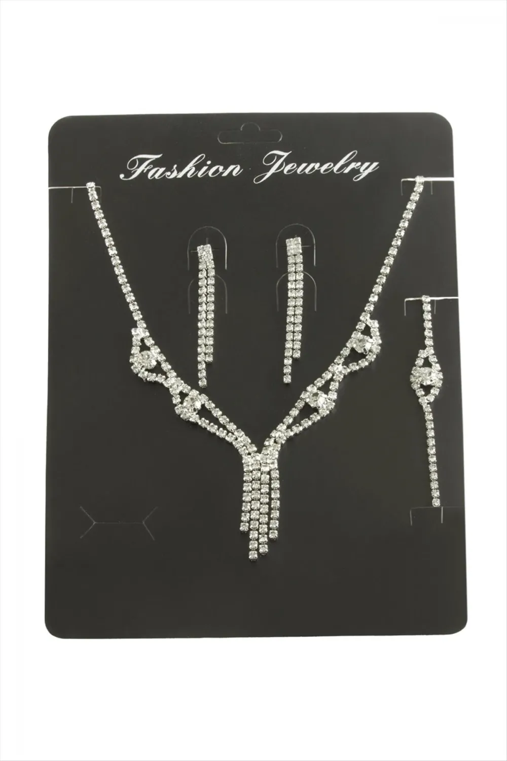 Sallantılı Taşlı Set Kolye