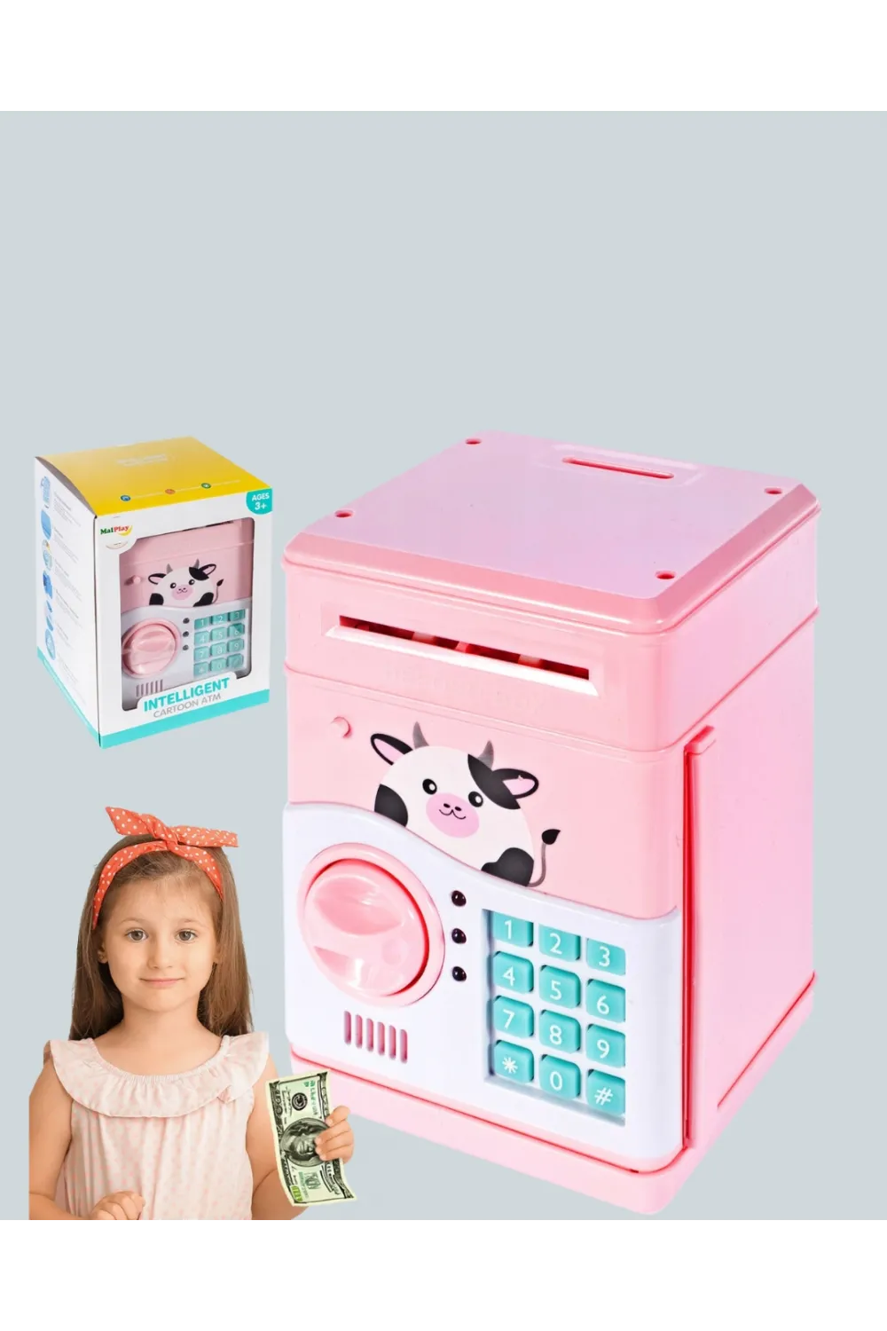 Sam51 Müzikli Işıklı Kumbara Pembe