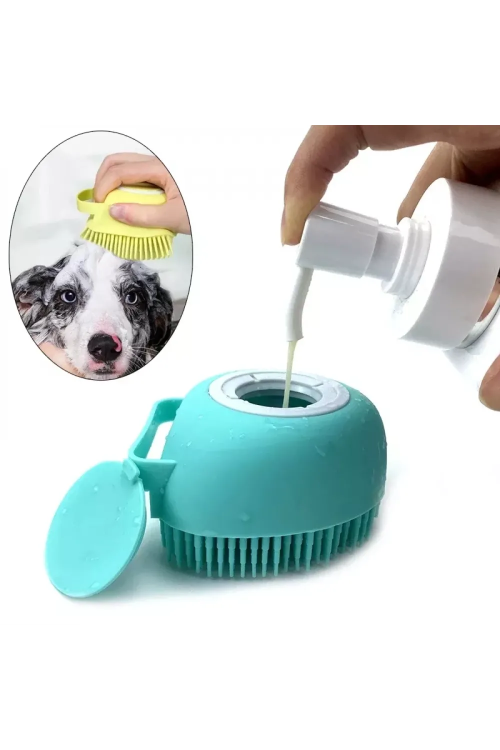 Şampuan Hazneli Kedi Köpek Yıkama Kesesi