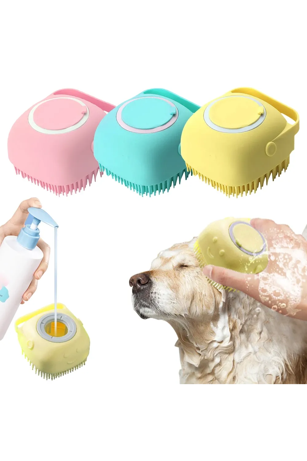 Şampuan Hazneli Kedi Köpek Yıkama Kesesi