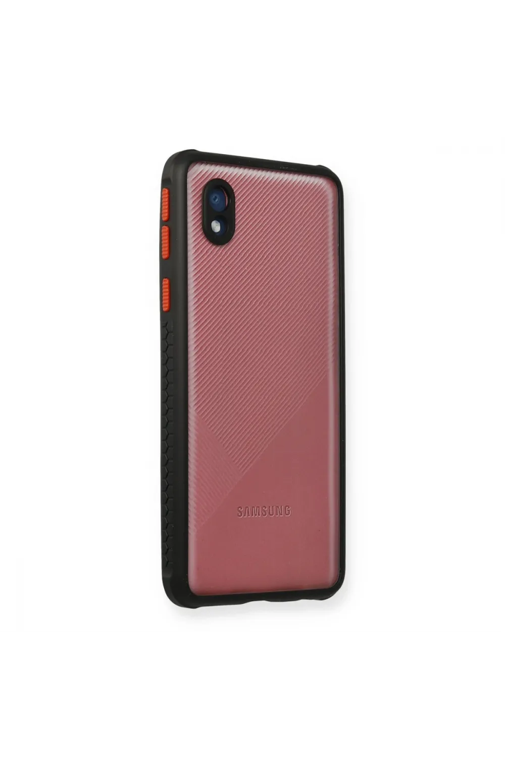Samsung Galaxy A01 Core Kılıf Miami Şeffaf Silikon - Siyah