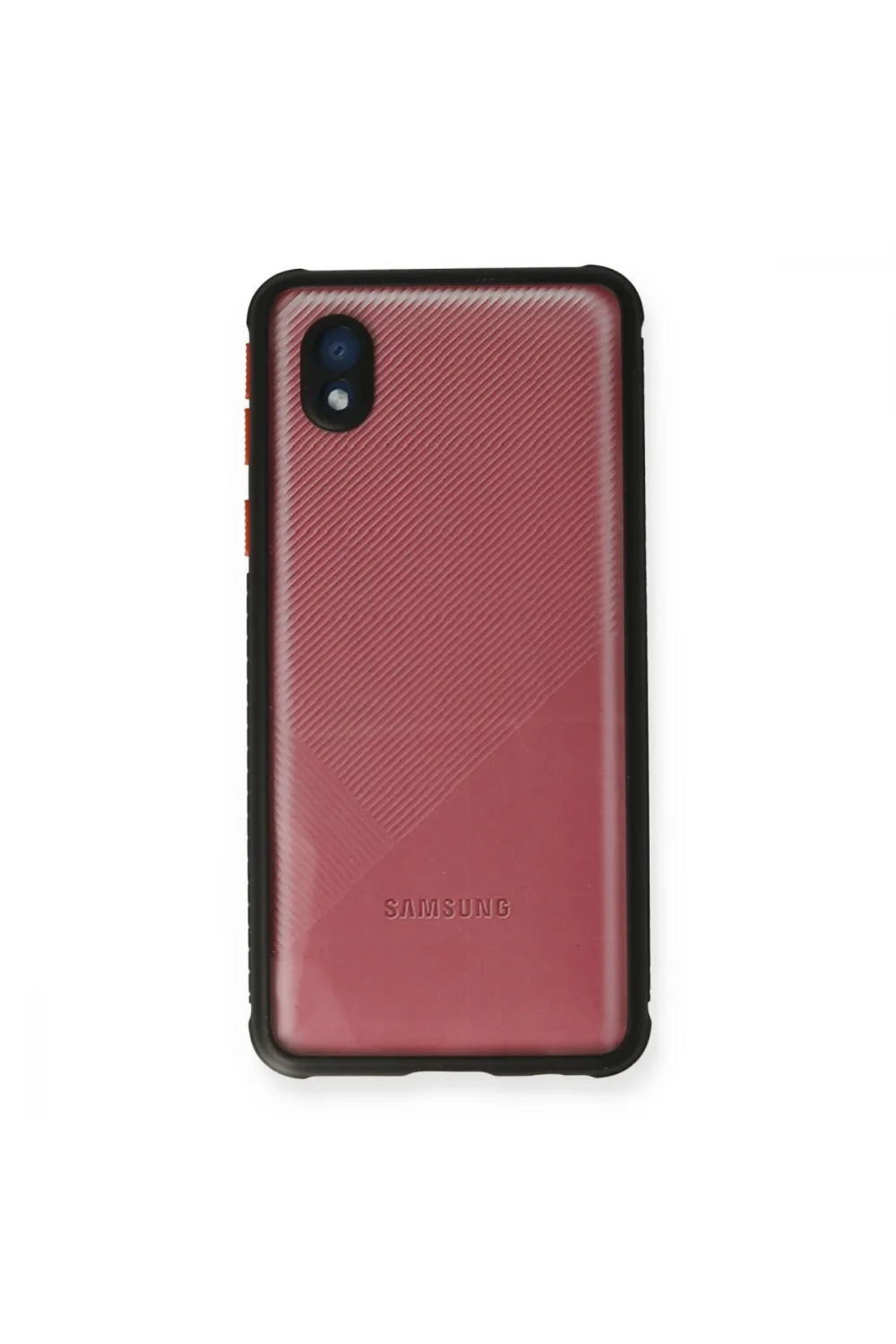 Samsung Galaxy A01 Core Kılıf Miami Şeffaf Silikon - Siyah