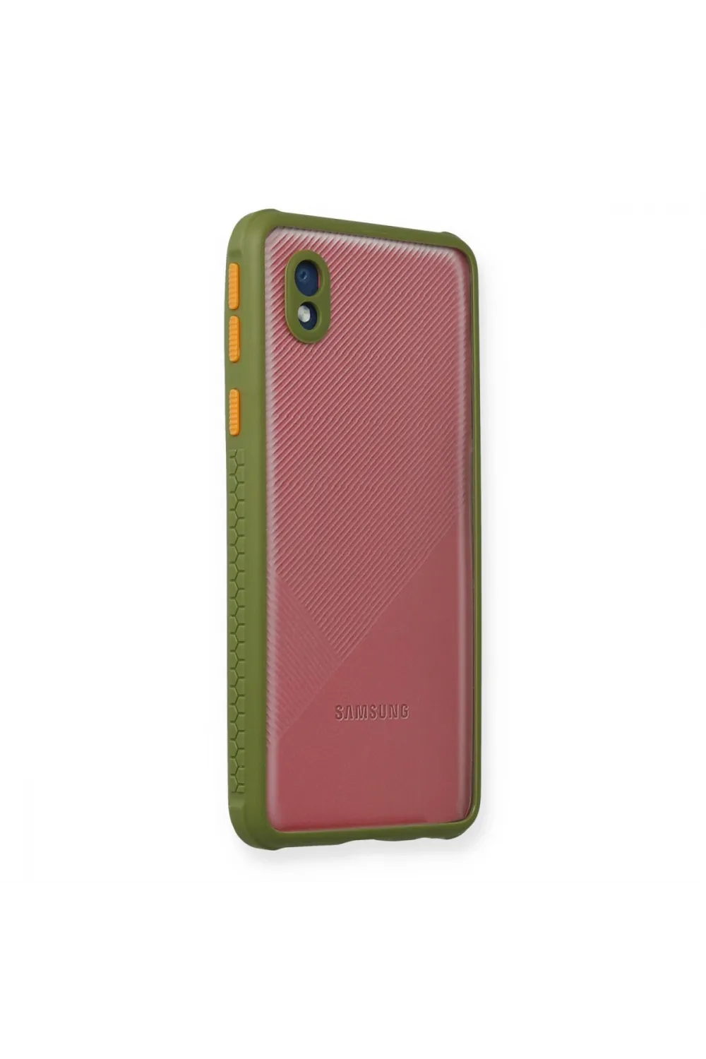 Samsung Galaxy A01 Core Kılıf Miami Şeffaf Silikon - Yeşil