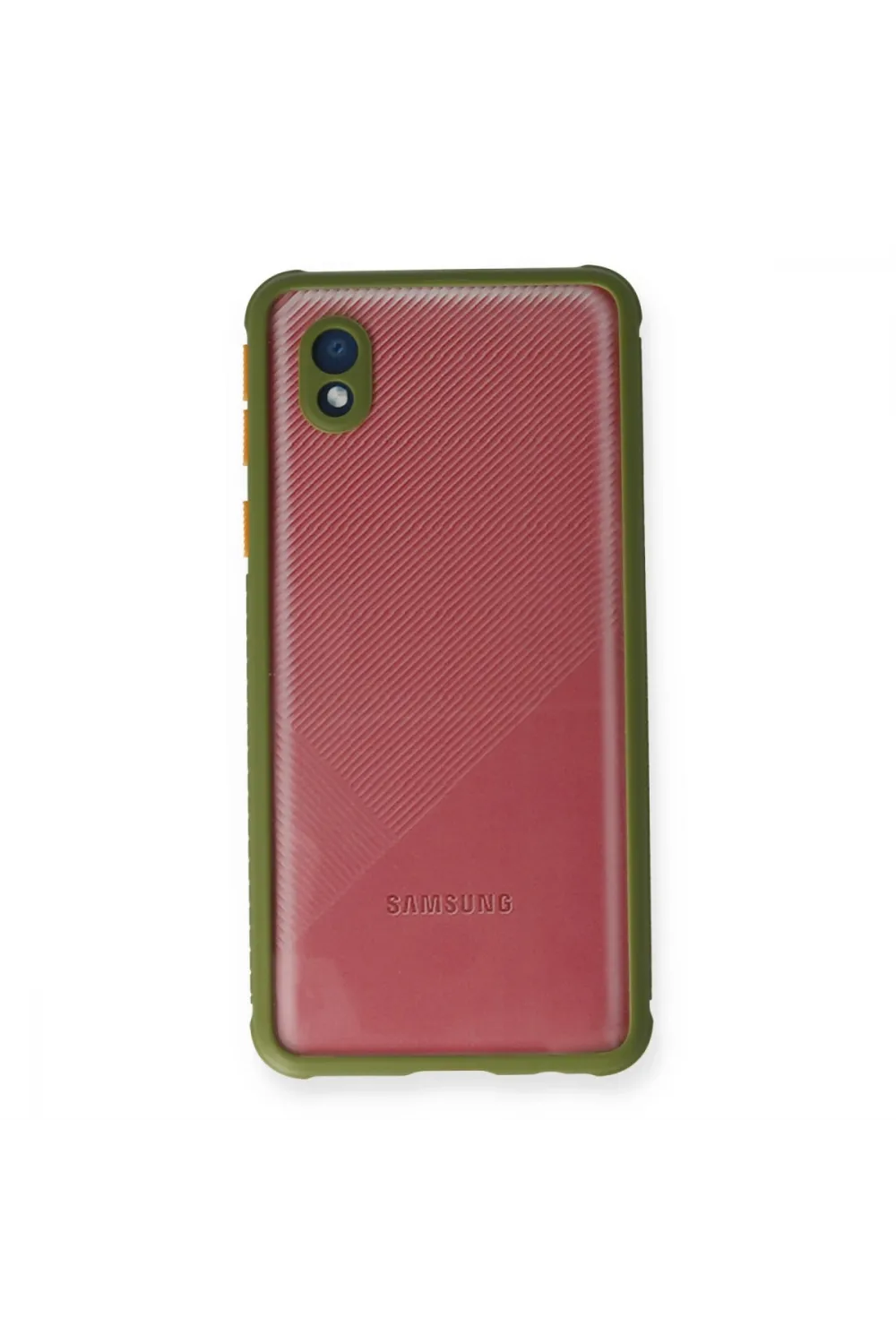 Samsung Galaxy A01 Core Kılıf Miami Şeffaf Silikon - Yeşil